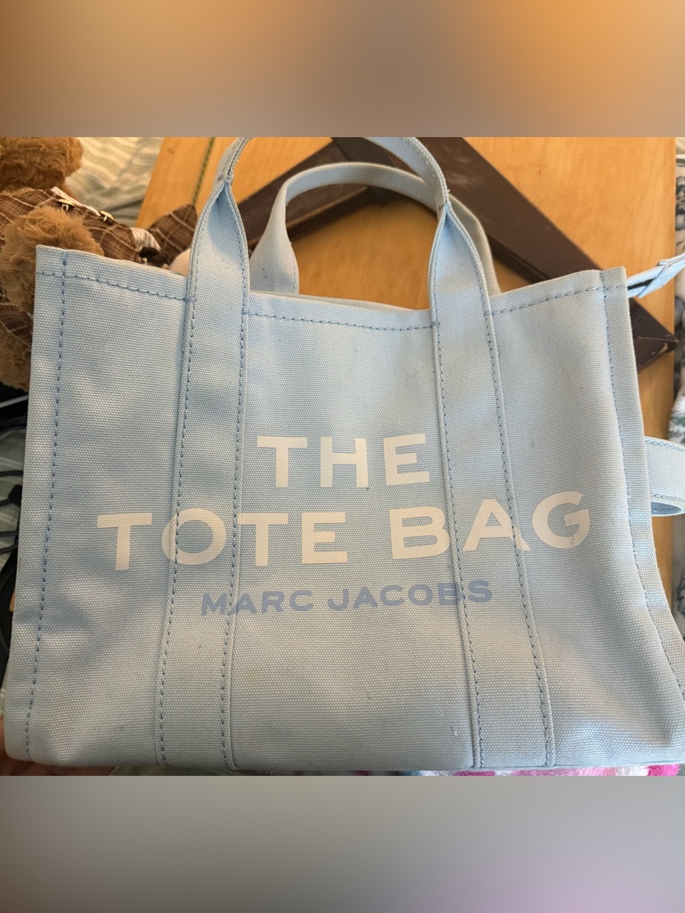 Marc Jacobs Sky Blue Canvas 'The Tote Bag'